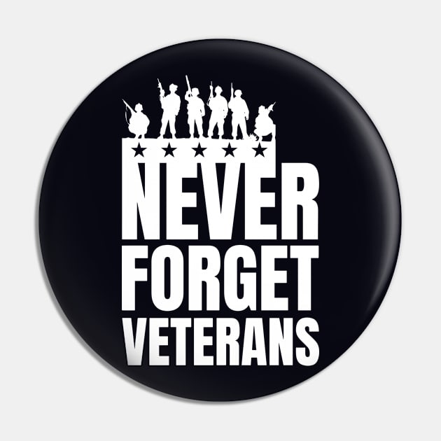 Memorial Day Gift Never Forget Veterans Pin by DJOU