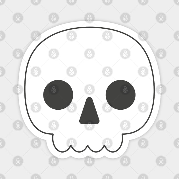 Simple Skull Magnet by Sam Pernoski