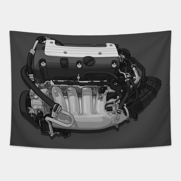 K20 / K24 Engine Tapestry by ArtyMotive