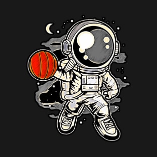 Astronaut Basketball • Funny And Cool Sci-Fi Cartoon Drawing Design Great For Any Occasion And For Everyone T-Shirt