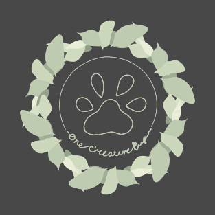 One Creative Pup Leaf Circle T-Shirt