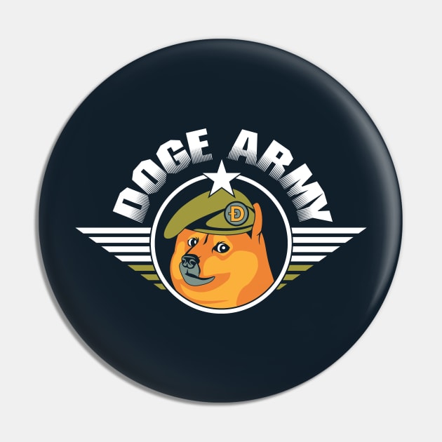 Doge Army Dogecoin Meme Pin by Sofiia Golovina