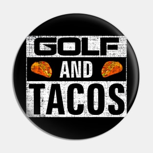 Vintage Golf and Tacos Shirt Funny Sports Cool Gift Pin