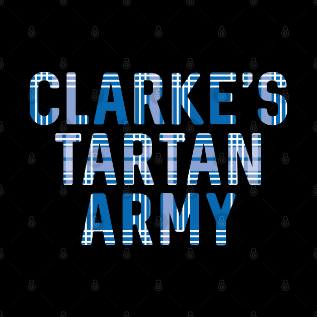 Clarke's Tartan Army, Scottish Saltire Flag Tartan, Scottish Football Slogan Design by MacPean