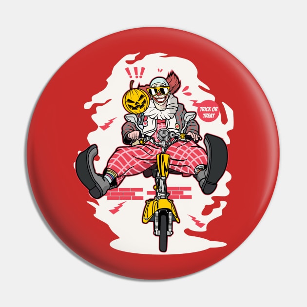 Clown Biker Pin by beanbeardy