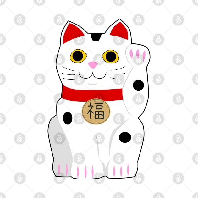 Lucky charms beckoning cat (maneki neko) by La Tortue Qui Boit Du Thé