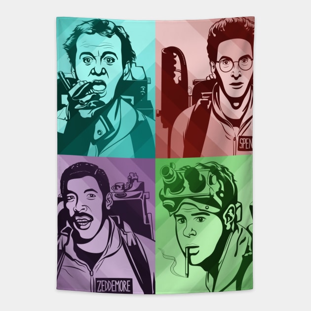 Bustin' (Ghostbusters) Tapestry by PlaidDesign