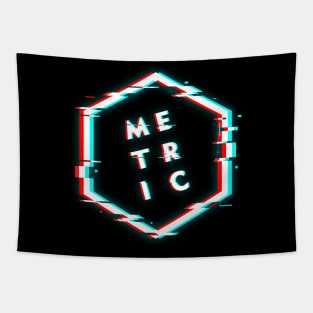 METRIC POLYGON GLITCH Tapestry