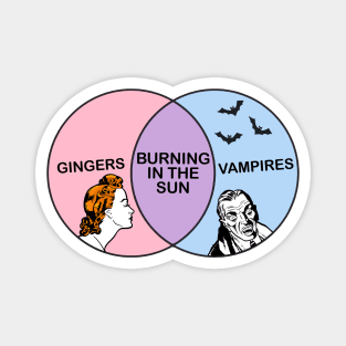 Venn Diagram - Gingers/Vampires Magnet