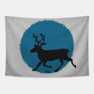 Running reindeer Tapestry