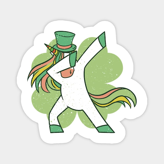 Dabbing unicorn St Patrick's Magnet by AntiAntiFlorian