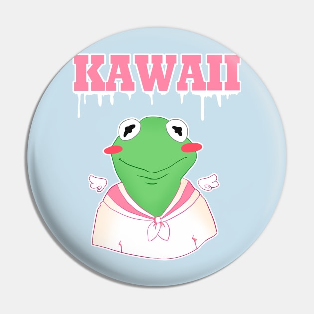 Kawaii kermit the frog by mamitheartist Pin by MamiTheArtist