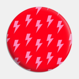 Pink Lightning Bolts on Red Pin