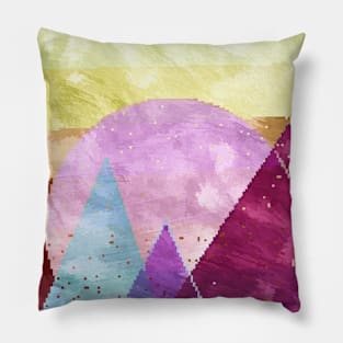 sunrise with mountains Pillow