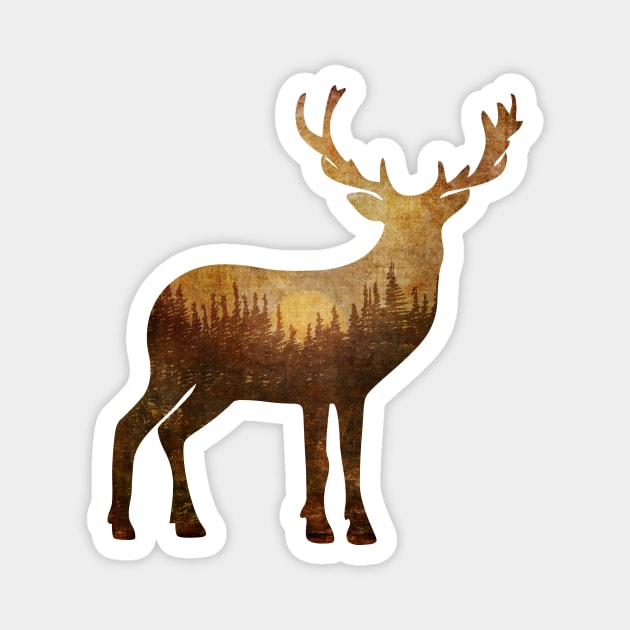 Deer at Dawn Magnet by directdesign