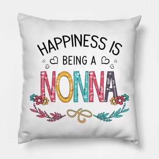 Happiness Is Being A Nonna Wildflowers Valentines Mothers Day Pillow