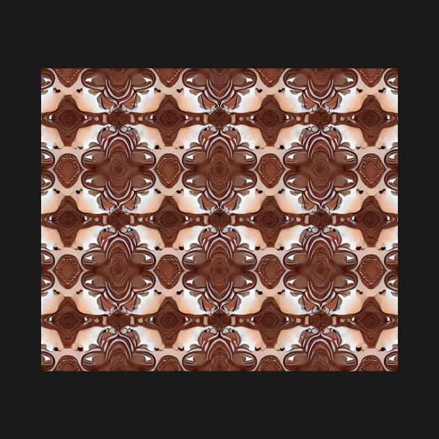 Dark Sienna Aesthetic - Earthy Abstract Pattern by BubbleMench