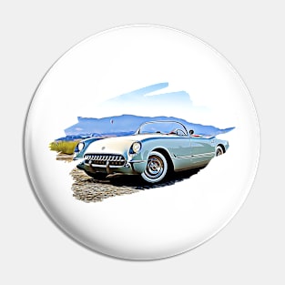 Corvette C1 Classic Art Print Pin