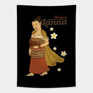 Lanna Thai Mural Painting Tapestry