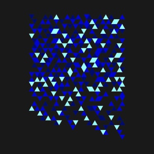 Blue Low Poly Pattern T-Shirt