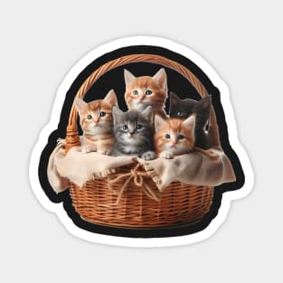 Kittens in a basket Magnet