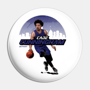 Cade Cunningham Detroit Skyline Pin