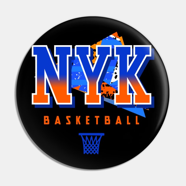 New York Basketball Retro Pin by funandgames