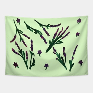 Lavender Flower Pink Background Tapestry