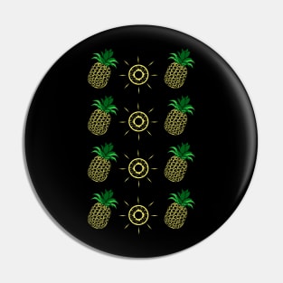 pineapple at sea summer vibe chillin pattern Pin