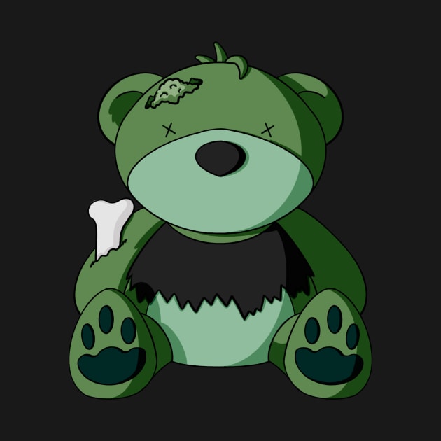 Goth Zombie Teddy Bear by Alisha Ober Designs