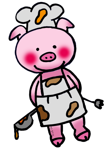 piggy chef cartoon Kids T-Shirt by cartoonygifts
