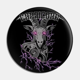 Lightning Capricorn (Pink) Pin