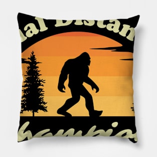 Social Distancing Champion Bigfoot Sasquatch Pillow