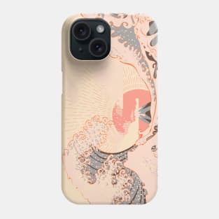 The great wave off kanagawa at sunrise Phone Case