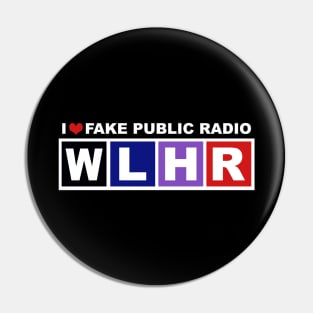 I Heart Fake Public Radio Pin