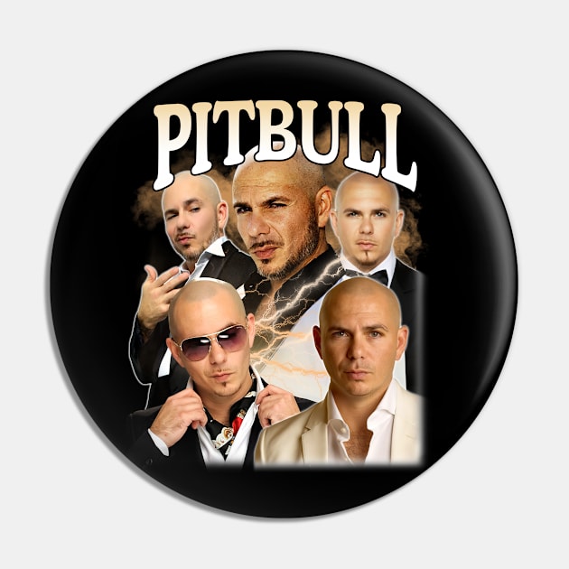 Retro Pitbull Mr World Pin by  ABHDArts