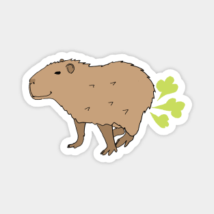 funny farting capybara Magnet