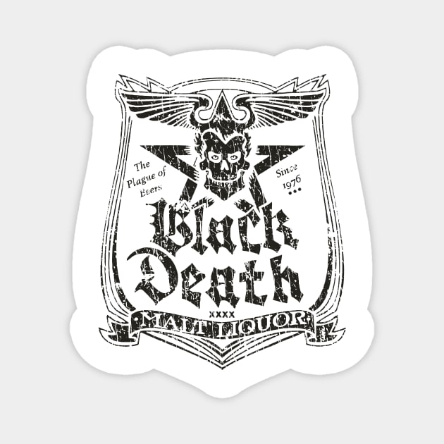 Black Death Malt Liquor 70s Black - VINTAGE RETRO STYLE Magnet by lekhartimah