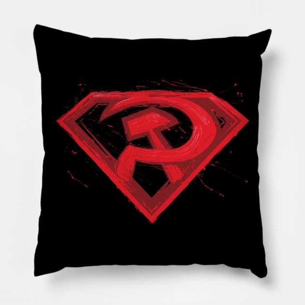 Supercommunist! Pillow by MrSparks