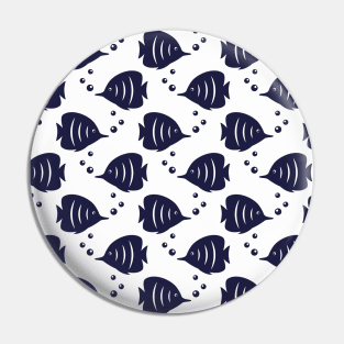 Sea Nautical Seamless Pattern Pin