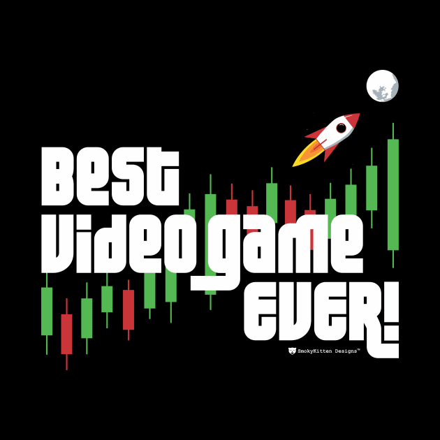 Best Video Game Ever! - Stock Market Trader Candlesticks Rocket to the Moon by SmokyKitten