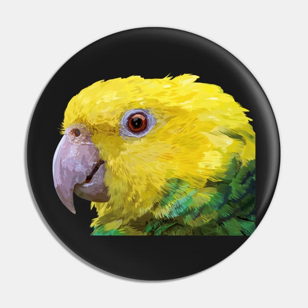 Yellow Head Amazon Pin by obscurite