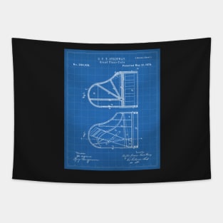 Steinway Grand Piano Patent - Piano Player Art - Blueprint Tapestry