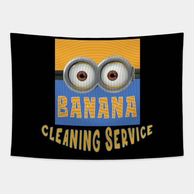 DESPICABLE MINION AMERICA CLEANING SERVICE Tapestry by LuckYA