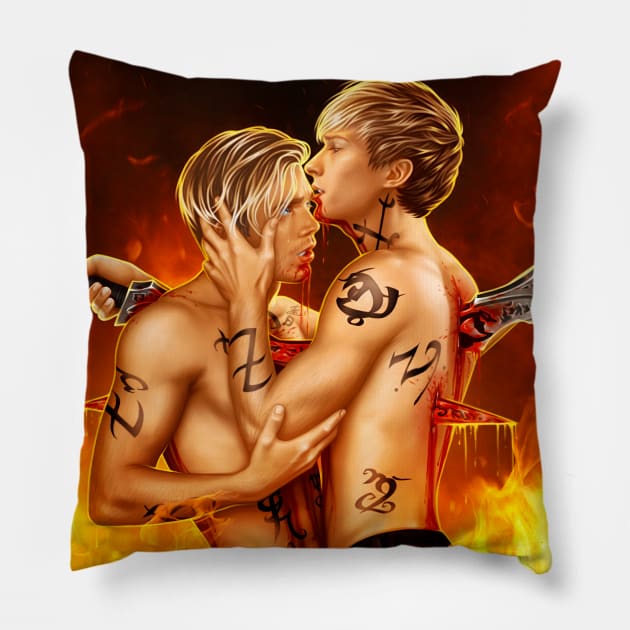 i’d break the back of love for you Pillow by c0ffeebee