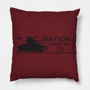 WWII Ration Stamps: Tank Pillow