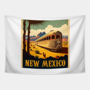 New Mexico Vintage Travel Art Poster Tapestry