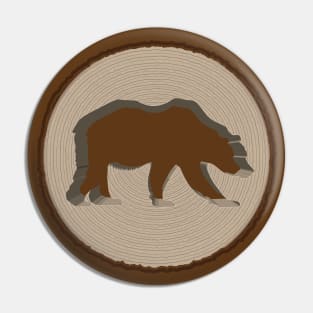 Wood Bear Pin