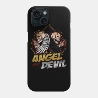 Angel or Devil skull faces Phone Case