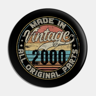 Classic 20th Birthday Gift For Men Women Vintage 2000 Pin